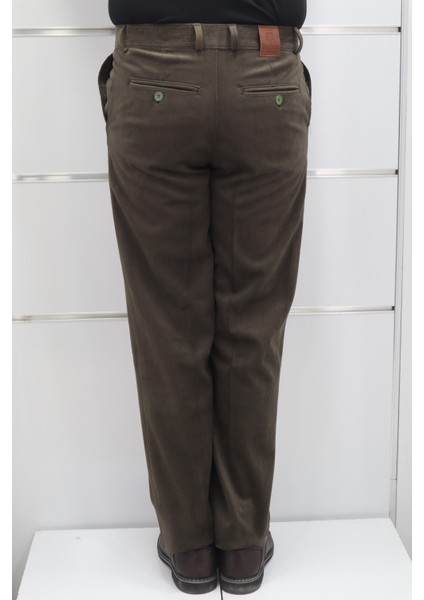 Fistan Store Erkek Fitilli Yüksek Bel Rahat Kesim Yandan Cepli Boru Paça Büyük Beden Kışlık Kadife Pantolon fırsatları