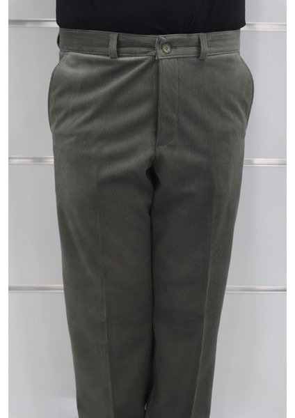 Fistan Store Erkek Fitilli Yüksek Bel Rahat Kesim Yandan Cepli Boru Paça Büyük Beden Kışlık Kadife Pantolon fiyatları