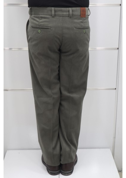 Fistan Store Erkek Fitilli Yüksek Bel Rahat Kesim Yandan Cepli Boru Paça Büyük Beden Kışlık Kadife Pantolon fırsatları