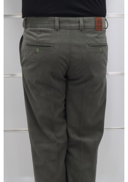 Fistan Store Erkek Fitilli Yüksek Bel Rahat Kesim Yandan Cepli Boru Paça Büyük Beden Kışlık Kadife Pantolon indirimleri