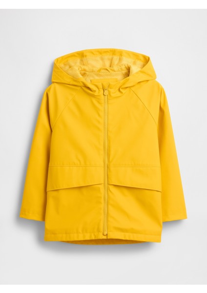Erkek Bebek Sarı %100 Geri Dönüştürülmüş Yağmurluk