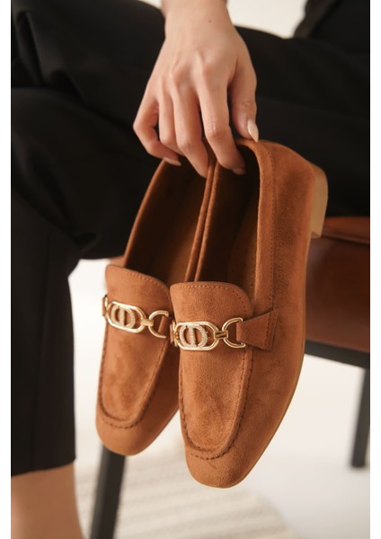 Hera Kadın Süet Taba Günlük Ayakkabı modelleri