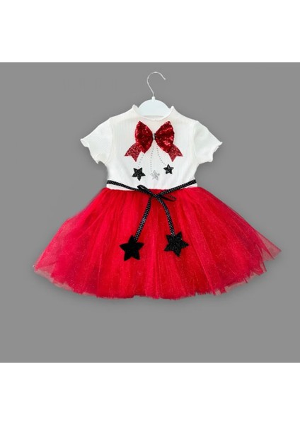 1-2-3 Yaş Payetli Yıldız Nakışlı Astarlı Etek Kız Bebek Tütü Elbisesi Ekru fiyatları