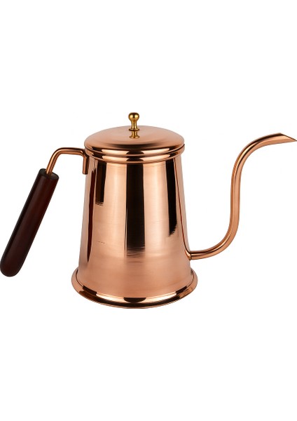 Modern El Yapımı Bakır Kahve Potu 13X10CM