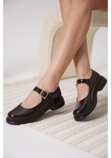 Briana Acı Kahve Rugan Mary Jane Ayakkabı fırsatları