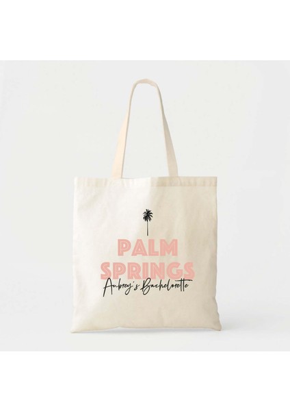 Palm Springs Düğün Çantası - Kişiselleştirilmiş Pamuklu Kanvas Çanta