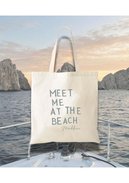 Plaj Bekarlığa Veda Çantası, Kişiselleştirilmiş Nedime Çantası (Pamuklu Kanvas)