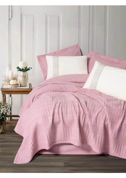 Cotton Box Aura Çift Kişilik Pike Takımı Pebble Pembe indirimleri