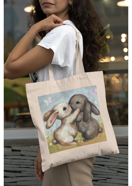 Coquette Bunny Dostluk Tote Çantası modelleri