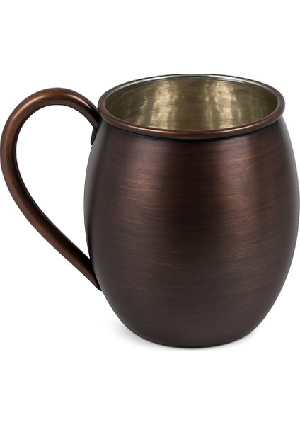 Modern El Yapımı Modern Bakır Bardak Oksit Renk 8X10CM