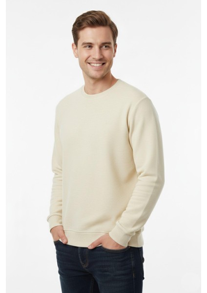 Erkek Sıfır Yaka Selanik Sweatshirt Regular Kalıp BGL-ST04926 fiyatları