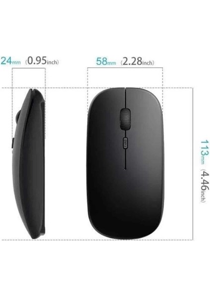 Siyah Wireless Kablosuz Sessiz Mouse Bluetooth Bağlantılı modelleri