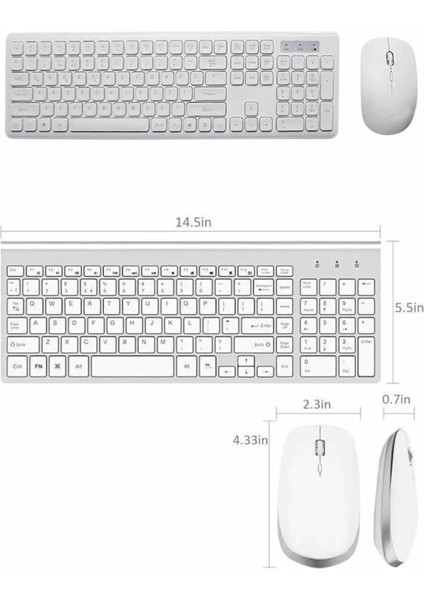 Klavye Mouse Seti Sessiz Kablosuz Türkçe Tv Pc Uyumlu fırsatları
