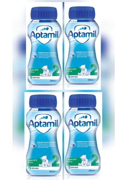 4 Devam Sütü Içime Hazır (Sıvı) 200 ml 6-12 Ay 4 Adet