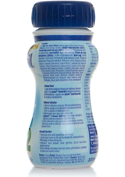 4 Devam Sütü Içime Hazır (Sıvı) 200 ml 6-12 Ay 4 Adet modelleri