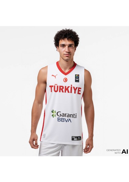Turkey V-Neck Game Jersey Erkek Beyaz Basketbol Forması.01 indirimleri