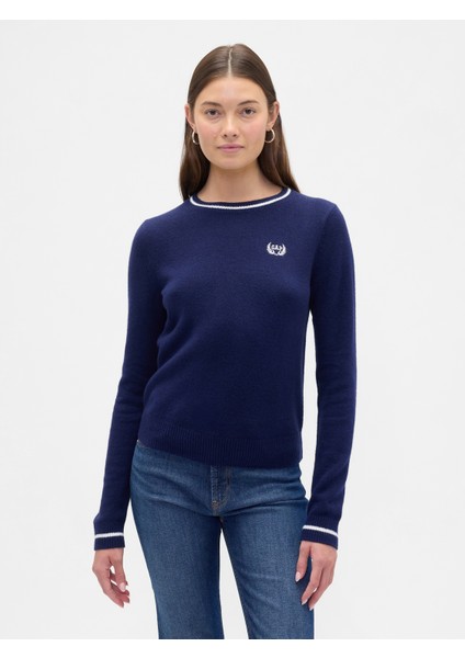 Kadın Lacivert Cashsoft Gap Logo Varsity Kazak