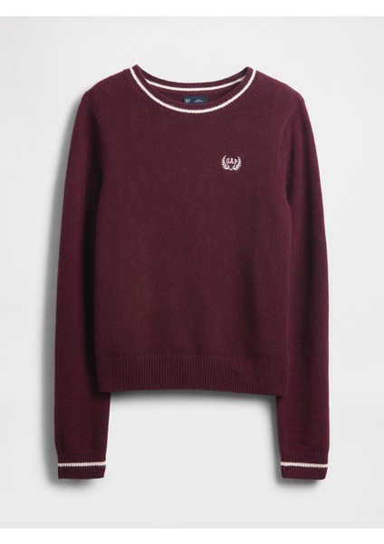 Kadın Bordo Cashsoft Gap Logo Varsity Kazak fiyatları