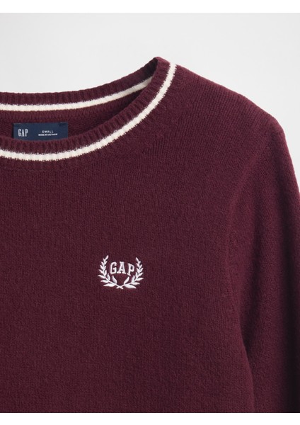 Kadın Bordo Cashsoft Gap Logo Varsity Kazak modelleri