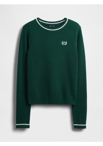 Kadın Koyu Yeşil Cashsoft Gap Logo Varsity Kazak fiyatları