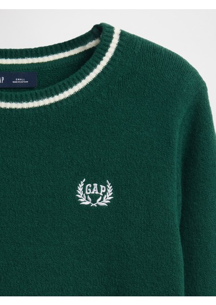 Kadın Koyu Yeşil Cashsoft Gap Logo Varsity Kazak modelleri