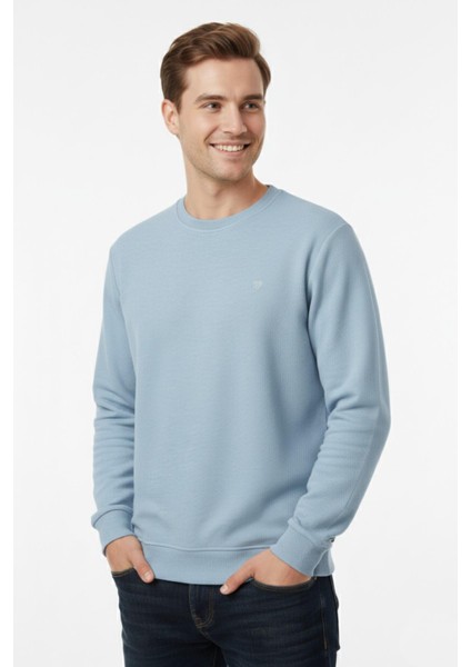 Erkek Sıfır Yaka Selanik Sweatshirt Regular Kalıp BGL-ST04926 fiyatları