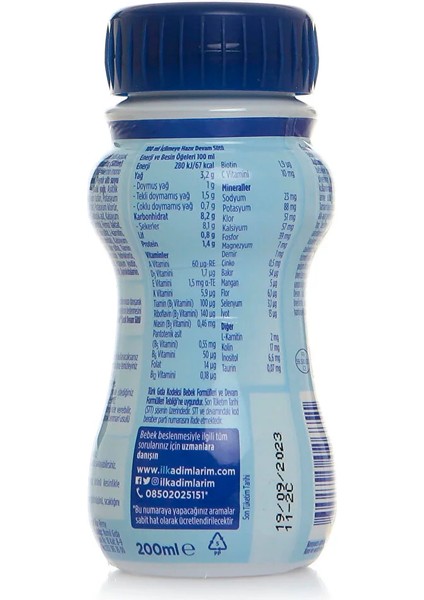 5 Devam Sütü Içime Hazır (Sıvı) 200 ml 6-12 Ay 6 Adet fırsatları