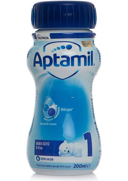 1 Bebek Sütü Içime Hazır (Sıvı) 200 ml 0-6 Ay 10 Adet