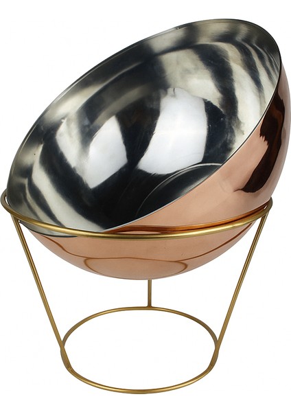 Şef Tipi El Yapımı Bakır Meyve ve Salata Kasesi 26×12CM modelleri