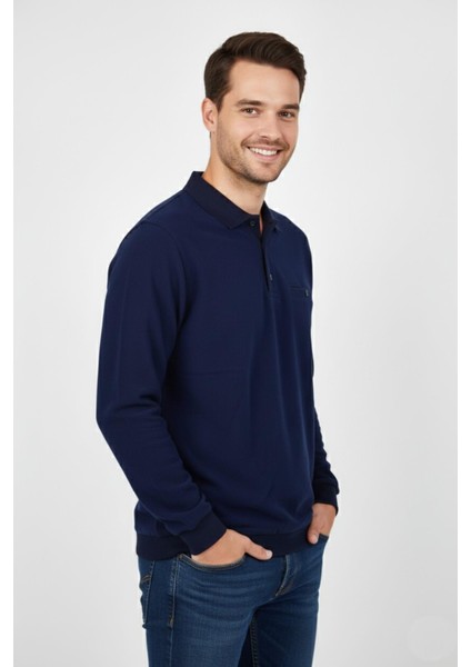 Erkek Polo Yaka Cepli Selanik Sweatshirt Regular Kalıp BGL-ST04923 fiyatları