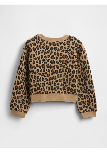 Kız Bebek Kahverengi Leopar Desenli Hırka fiyatları