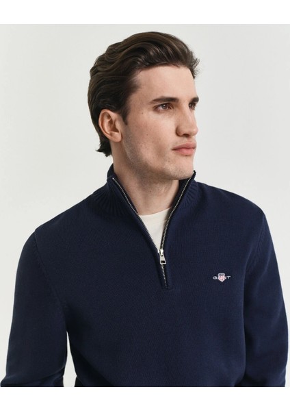 Erkek Regular Fit Yarım Fermuar Triko modelleri