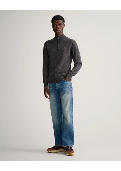 Erkek Regular Fit Yarım Fermuar Triko modelleri