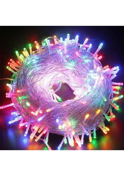 Yılbaşı Gün Işığı LED Işık Eklemeli 80 Ampul Fonksiyonlu Karışık Renk
