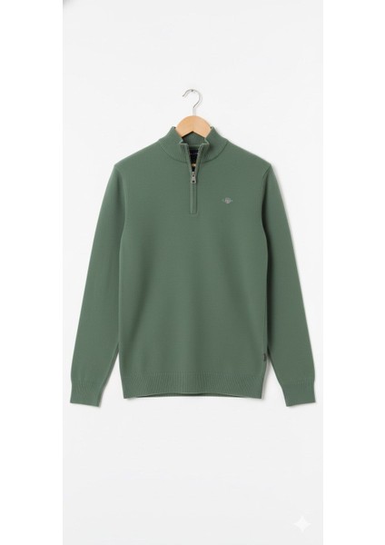 Erkek Regular Fit Yarım Fermuar Triko fırsatları