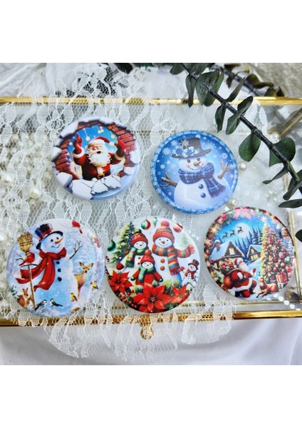 Yılbaşı Hediyesi Karışık Figürlü Açacak Magnet 5 Adet