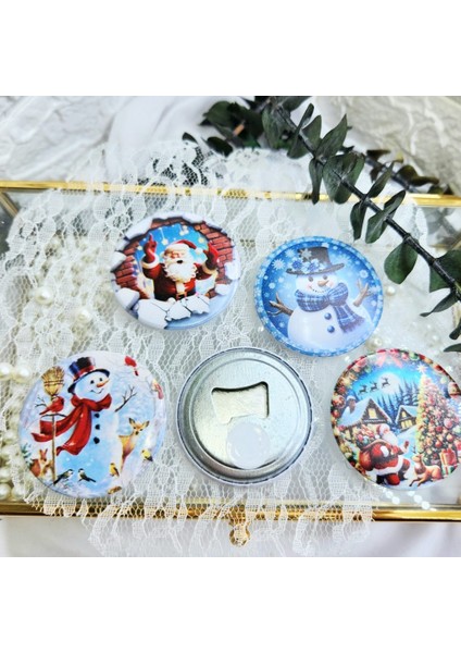 Yılbaşı Hediyesi Karışık Figürlü Açacak Magnet 5 Adet fiyatları