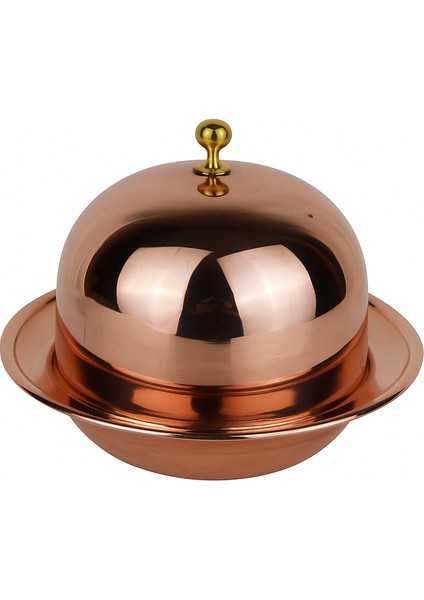 Modern El Yapımı Bakır Lokumluk ve Şekerlik 9×5cm