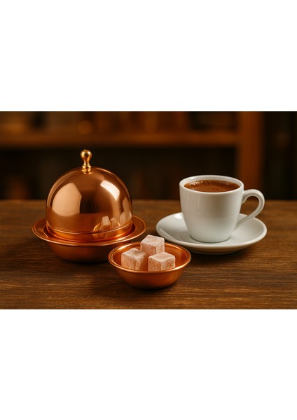 Modern El Yapımı Bakır Lokumluk ve Şekerlik 9×5cm indirimleri