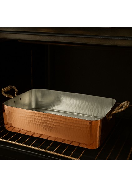 Şef Tipi Bakır Fırın Tepsisi El Yapımı 40×30CM indirimleri