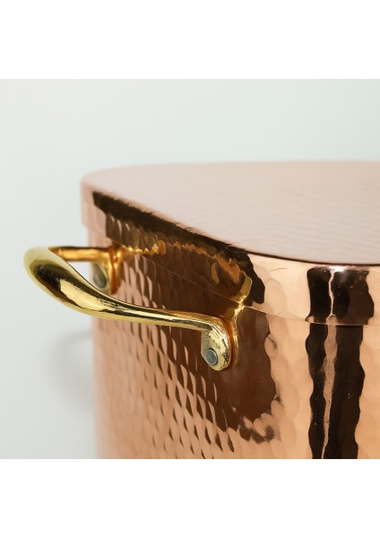 El Yapımı Bakır Dövme Desenli Fırın Kazanı 32×20CM indirimleri