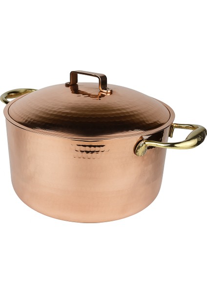 Şef Tipi Bakır Derin Dövme Desenli Tencere 23×13CM fiyatları