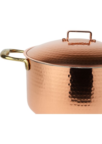 Şef Tipi Bakır Derin Dövme Desenli Tencere 23×13CM modelleri