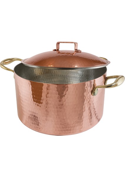 Şef Tipi Bakır Derin Dövme Desenli Tencere 23×13CM fırsatları