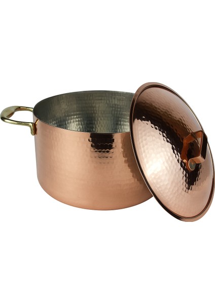 Şef Tipi Bakır Derin Dövme Desenli Tencere 23×13CM indirimleri