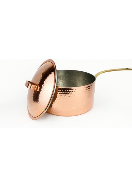 El Yapımı Bakır Dövme Desenli Sütlük ve Sosluk 20×10CM fırsatları