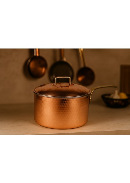 El Yapımı Bakır Dövme Desenli Sütlük ve Sosluk 20×10CM indirimleri