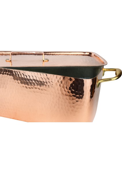 El Yapımı Şef Tipi ve Modern Bakır Balık Kazanı 40×15CM fırsatları