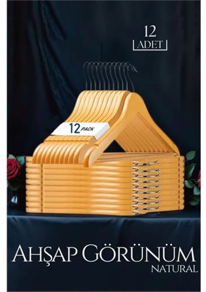 Natural Ahşap Görünüm 12 li Askı Seti Schönbuch Design fiyatları