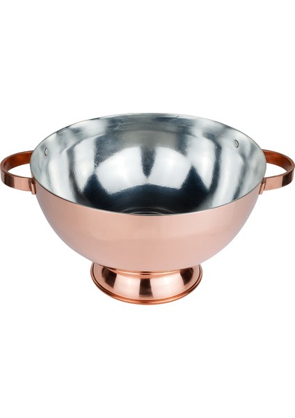 El Yapımı Modern Bakır Meyve ve Salata Kasesi